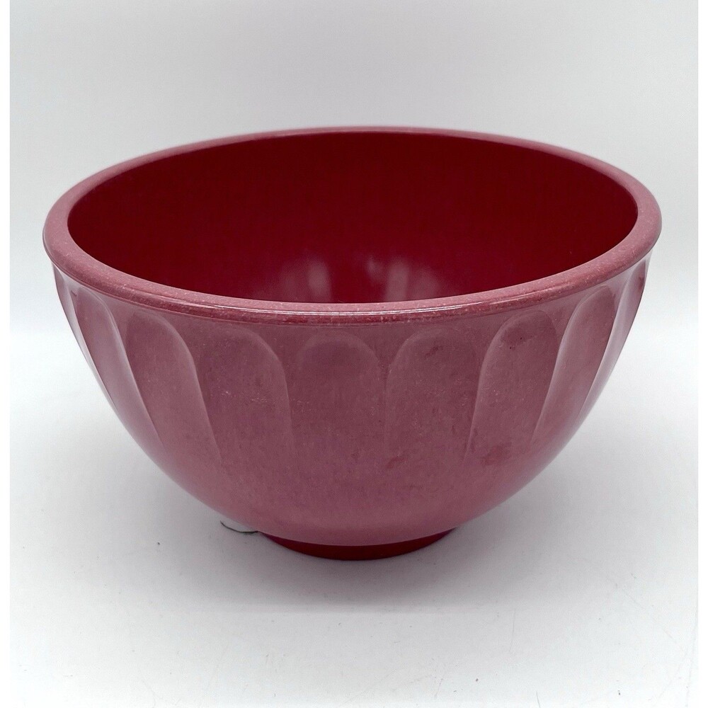 Boonton Ware Bowl 511A-2 Quart Raspberry Red Maroon Thumbprint Melamine